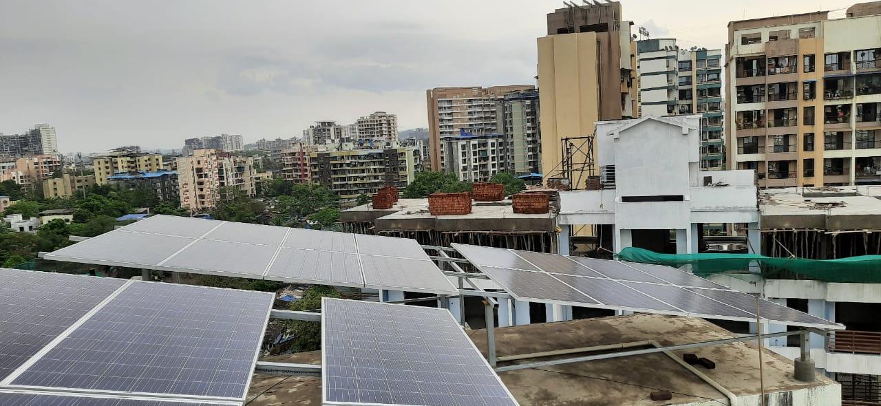 Fig 3. Installation of PV panels on rooftop